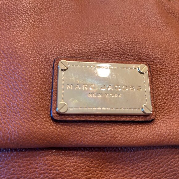 MARC BY MARC JACOBS Orange Leather Satchel Shiny Classic Q Lil Ukita - Picture 2 of 9